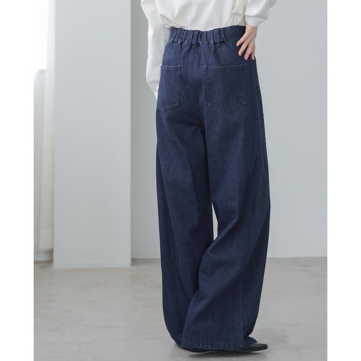 大人のこなれデニム。デニムタックパンツ デニム ジーンズ | HAPPY急便 by VERITA.JP | 詳細画像6 