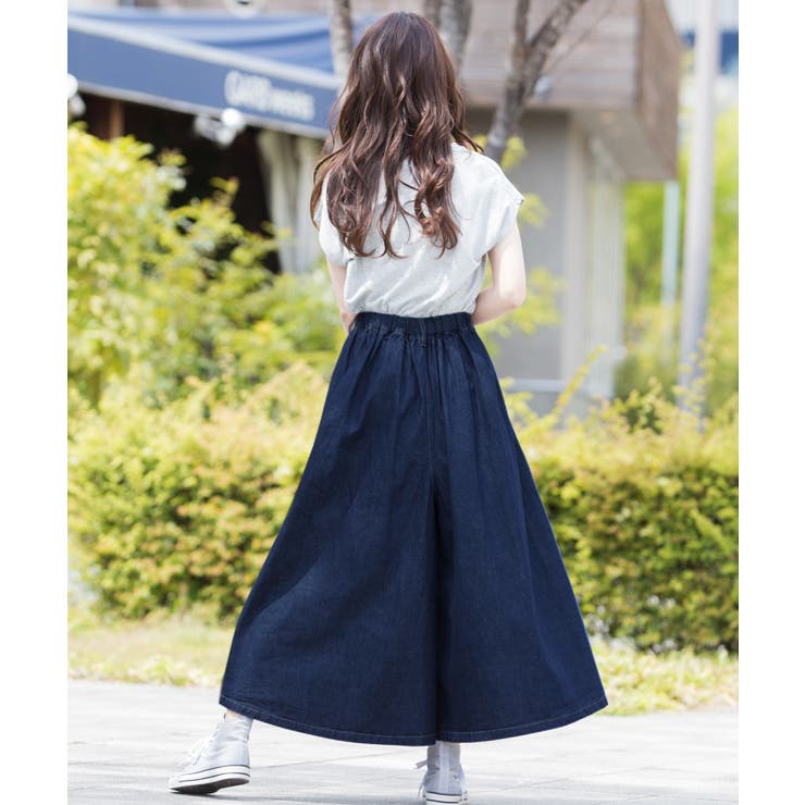 スカートのようなシルエット。デニムキュロット キュロット パンツ