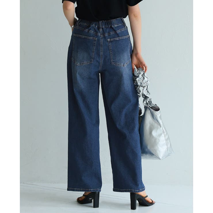 ひんやり快適。クーリッシュデニムワイドパンツ デニム ワイドパンツ | HAPPY急便 by VERITA.JP | 詳細画像7 