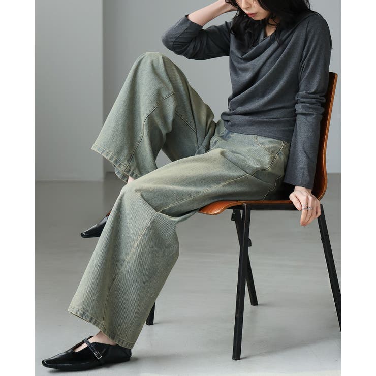 大人カジュアルを格上げ。ヴィンテージ加工スーパーワイドデニムパンツ デニム ジー… | HAPPY急便 by VERITA.JP | 詳細画像10 