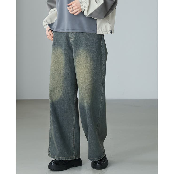 大人カジュアルを格上げ。ヴィンテージ加工スーパーワイドデニムパンツ デニム ジー… | HAPPY急便 by VERITA.JP | 詳細画像12 