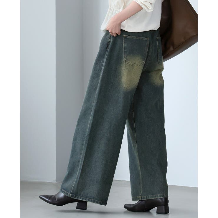 大人カジュアルを格上げ。ヴィンテージ加工スーパーワイドデニムパンツ デニム ジー… | HAPPY急便 by VERITA.JP | 詳細画像14 