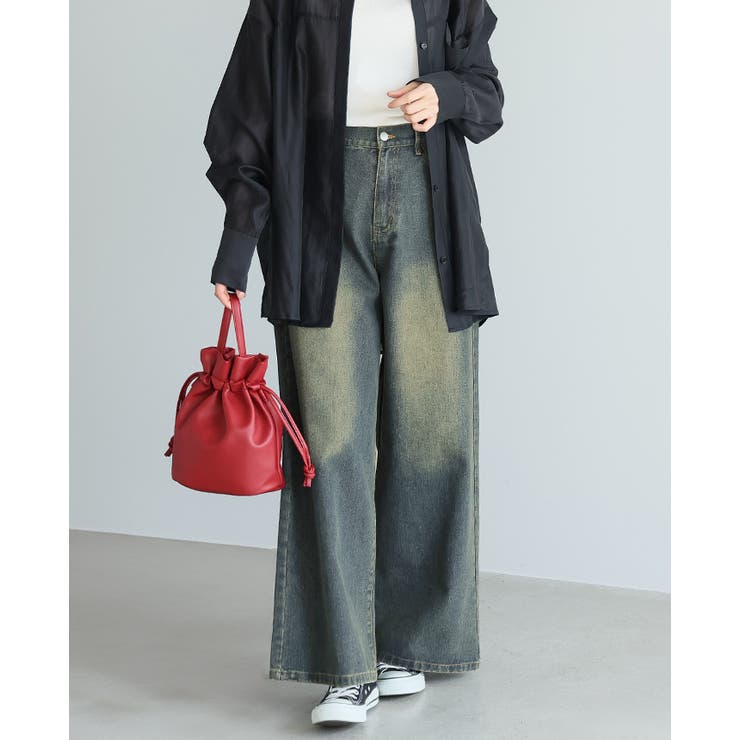 大人カジュアルを格上げ。ヴィンテージ加工スーパーワイドデニムパンツ デニム ジー… | HAPPY急便 by VERITA.JP | 詳細画像16 