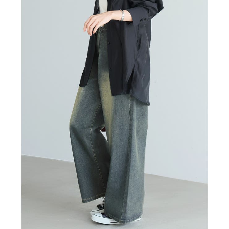 大人カジュアルを格上げ。ヴィンテージ加工スーパーワイドデニムパンツ デニム ジー… | HAPPY急便 by VERITA.JP | 詳細画像17 