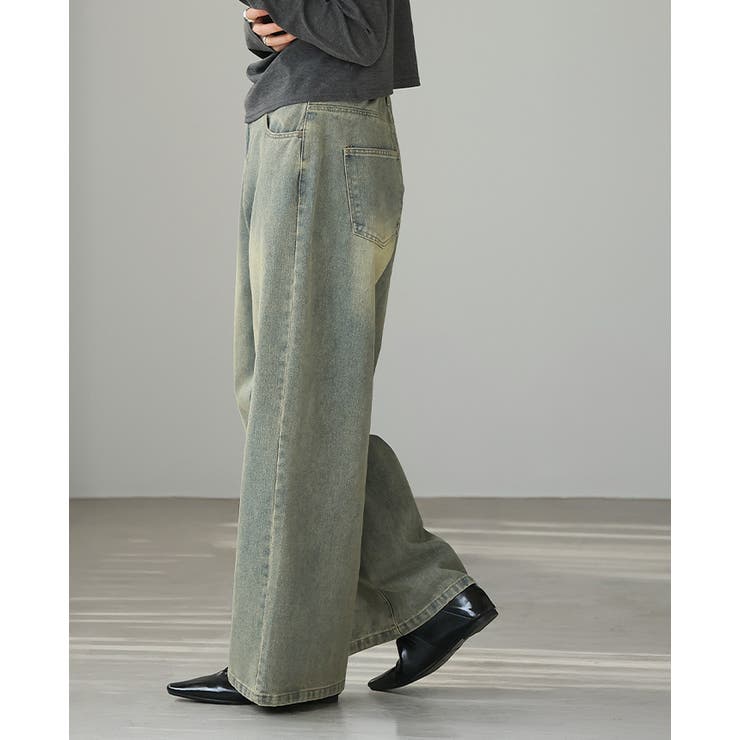 大人カジュアルを格上げ。ヴィンテージ加工スーパーワイドデニムパンツ デニム ジー… | HAPPY急便 by VERITA.JP | 詳細画像7 