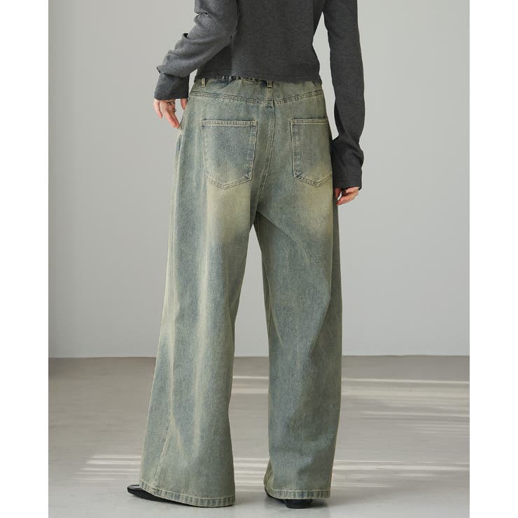 大人カジュアルを格上げ。ヴィンテージ加工スーパーワイドデニムパンツ デニム ジー… | HAPPY急便 by VERITA.JP | 詳細画像8 