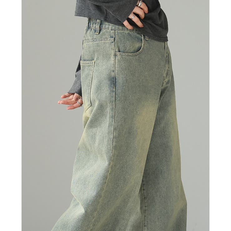 大人カジュアルを格上げ。ヴィンテージ加工スーパーワイドデニムパンツ デニム ジー… | HAPPY急便 by VERITA.JP | 詳細画像9 