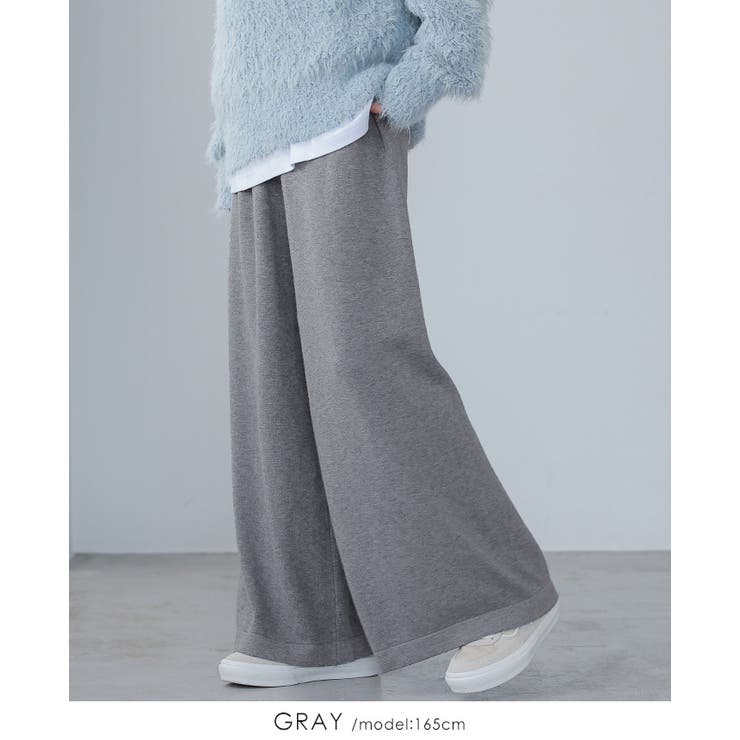 ニットだから叶う柔らかな穿き心地。飾りボタンニットワイドパンツ パンツ | HAPPY急便 by VERITA.JP | 詳細画像10 