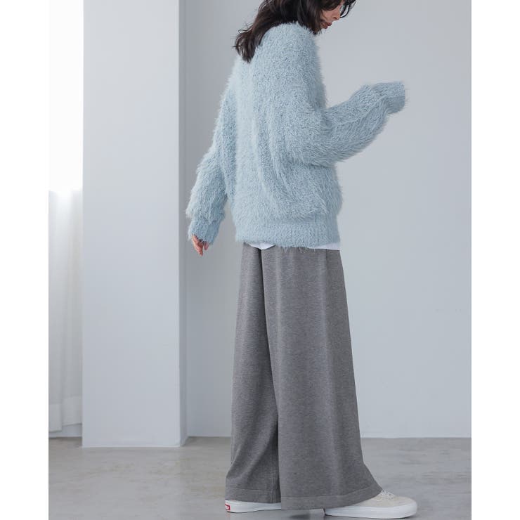 ニットだから叶う柔らかな穿き心地。飾りボタンニットワイドパンツ パンツ | HAPPY急便 by VERITA.JP | 詳細画像12 