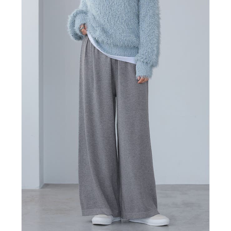 ニットだから叶う柔らかな穿き心地。飾りボタンニットワイドパンツ パンツ | HAPPY急便 by VERITA.JP | 詳細画像13 