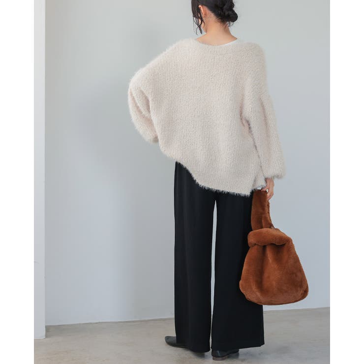 ニットだから叶う柔らかな穿き心地。飾りボタンニットワイドパンツ パンツ | HAPPY急便 by VERITA.JP | 詳細画像17 