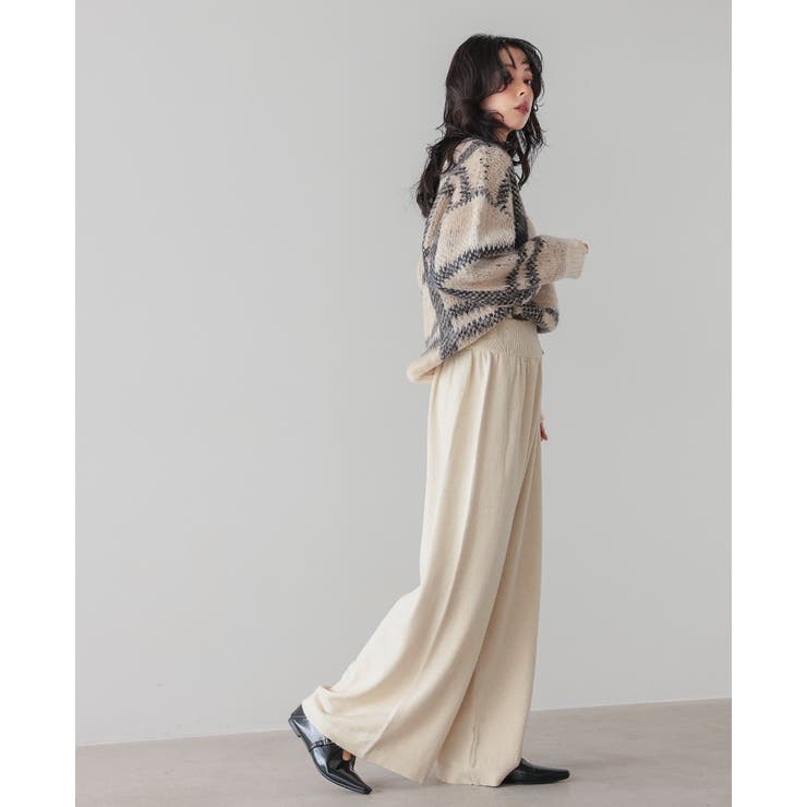 ニットだから叶う柔らかな穿き心地。飾りボタンニットワイドパンツ パンツ | HAPPY急便 by VERITA.JP | 詳細画像9 