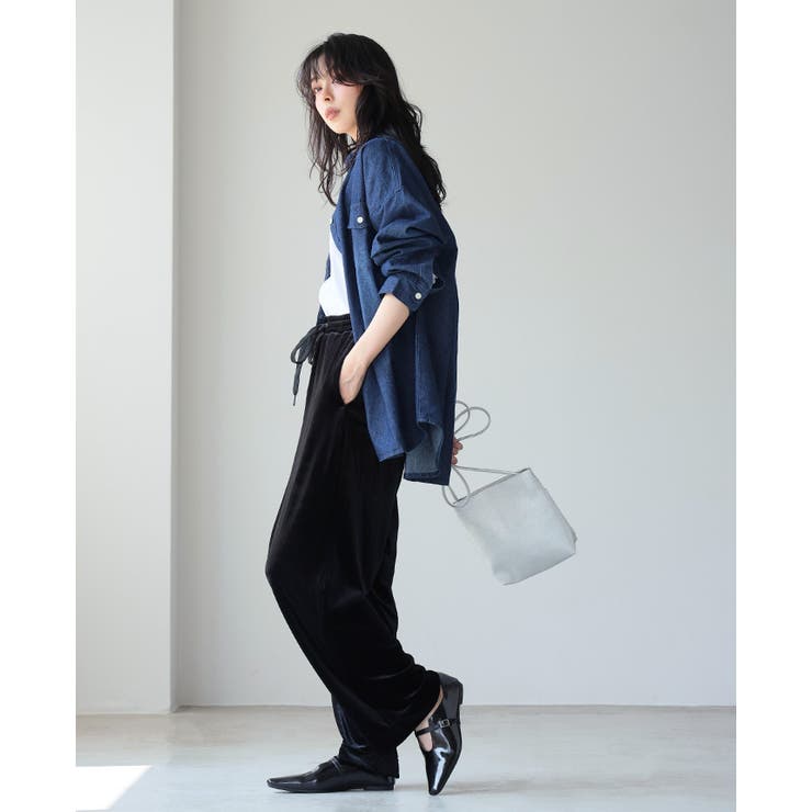 艶めく大人のリラックスパンツ。ストレートベロアパンツ パンツ ストレートパンツ | HAPPY急便 by VERITA.JP | 詳細画像13 