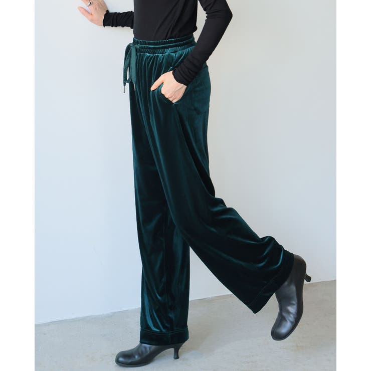 艶めく大人のリラックスパンツ。ストレートベロアパンツ パンツ ストレートパンツ | HAPPY急便 by VERITA.JP | 詳細画像16 