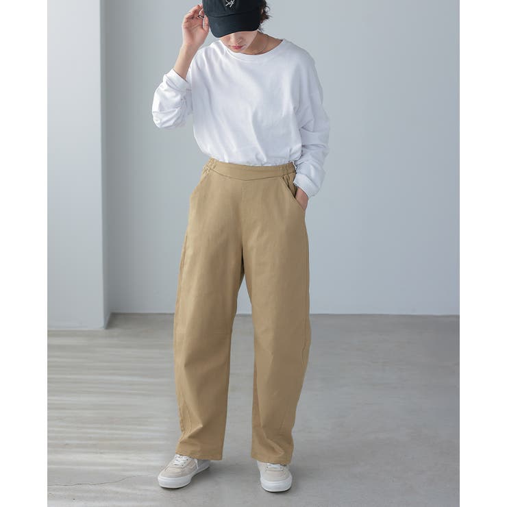 ゆるっとキレイな旬シルエット。ストレッチツイルカーブパンツ バレル ワイド | HAPPY急便 by VERITA.JP | 詳細画像16 