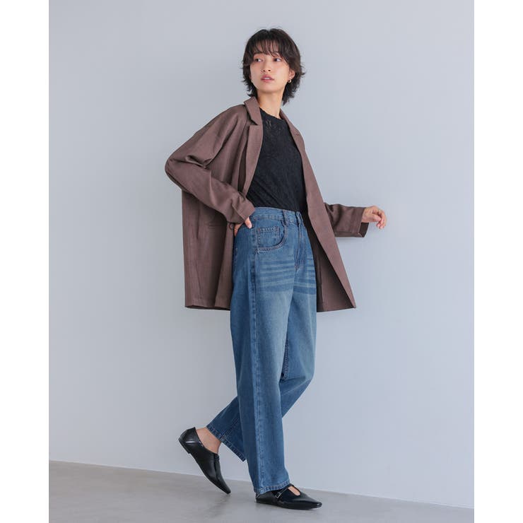 シルエットで差をつける大人のデニム。デニムカーヴィーパンツ デニム ジーンズ | HAPPY急便 by VERITA.JP | 詳細画像17 