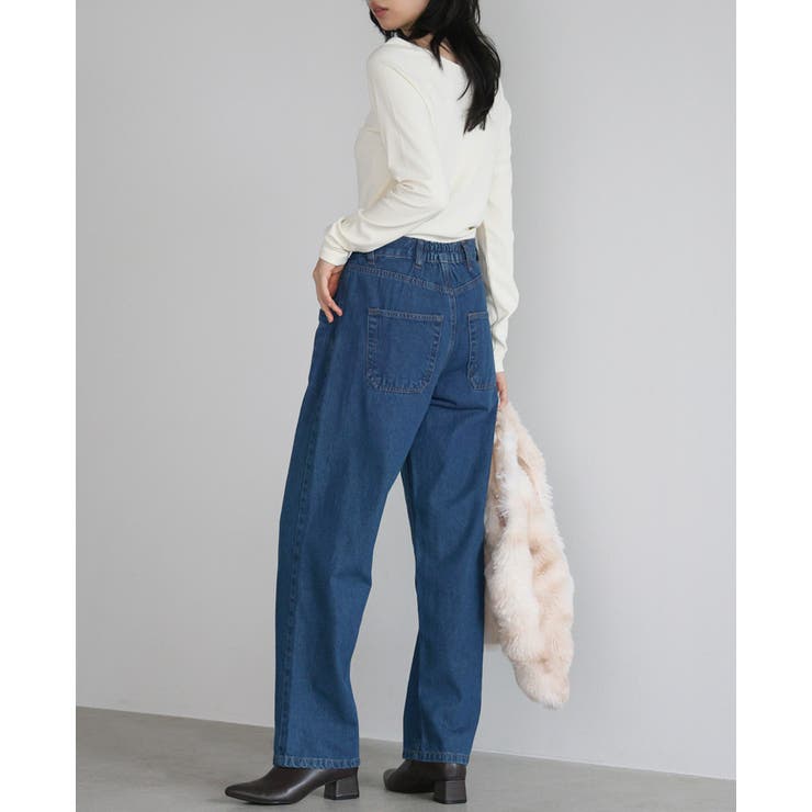 シルエットで差をつける大人のデニム。デニムカーヴィーパンツ デニム ジーンズ | HAPPY急便 by VERITA.JP | 詳細画像5 