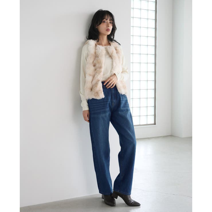 シルエットで差をつける大人のデニム。デニムカーヴィーパンツ デニム ジーンズ | HAPPY急便 by VERITA.JP | 詳細画像6 