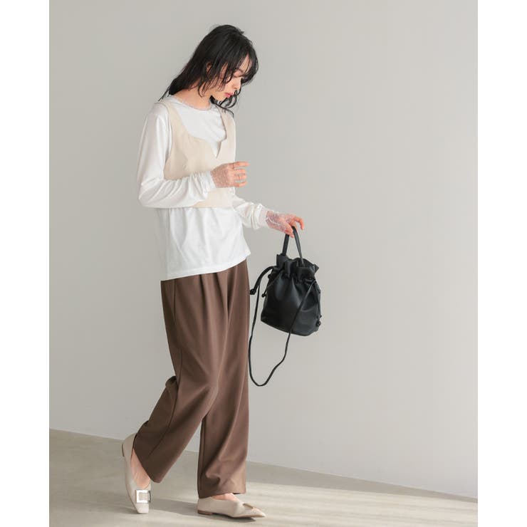 楽なのにのにキレイ見え！毎日穿けるヘビロテパンツ登場！ストレッチジョーゼットタッ… | HAPPY急便 by VERITA.JP | 詳細画像10 