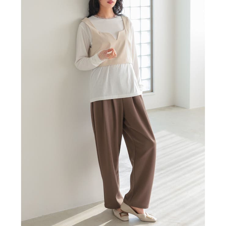 楽なのにのにキレイ見え！毎日穿けるヘビロテパンツ登場！ストレッチジョーゼットタッ… | HAPPY急便 by VERITA.JP | 詳細画像12 