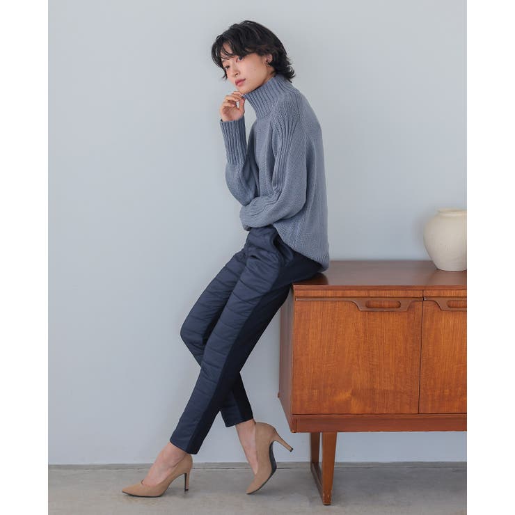 この1枚で、寒い日の外出も安心。フェイクダウンパンツ パンツ テーパードパンツ | HAPPY急便 by VERITA.JP | 詳細画像14 