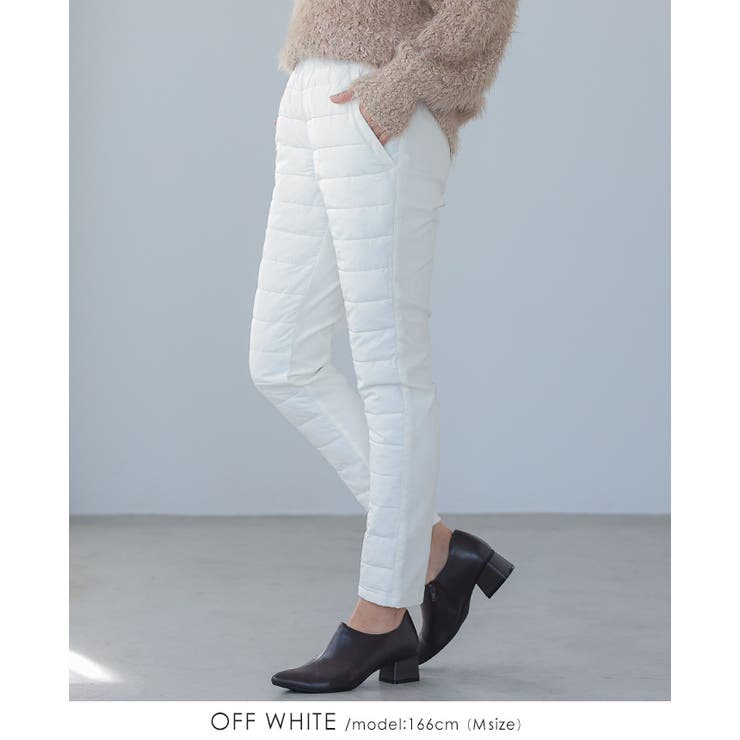 この1枚で、寒い日の外出も安心。フェイクダウンパンツ パンツ テーパードパンツ | HAPPY急便 by VERITA.JP | 詳細画像5 