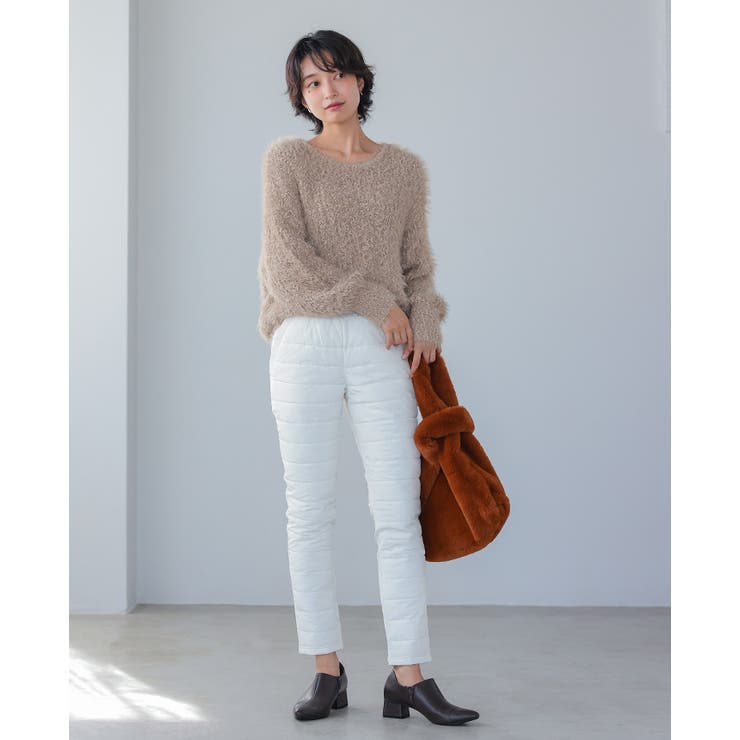 この1枚で、寒い日の外出も安心。フェイクダウンパンツ パンツ テーパードパンツ | HAPPY急便 by VERITA.JP | 詳細画像6 