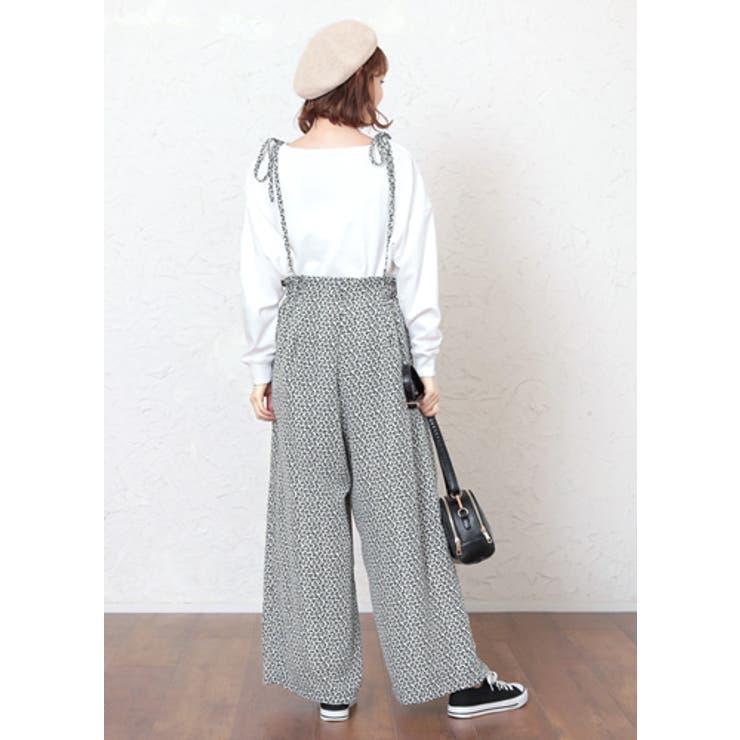2通りのコーデが叶う。花柄2WAYワイドパンツ パンツ ワイド