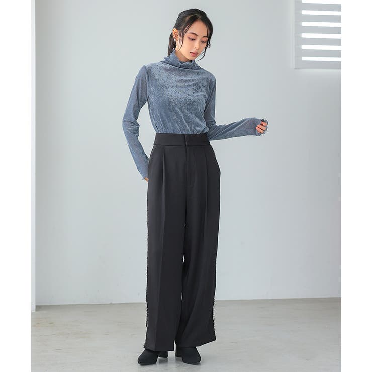 サイドラインでスタイルアップ。フリンジラインパンツ パンツ ラインパンツ | HAPPY急便 by VERITA.JP | 詳細画像12 