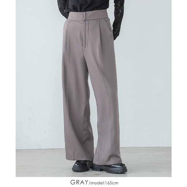 サイドラインでスタイルアップ。フリンジラインパンツ パンツ ラインパンツ | HAPPY急便 by VERITA.JP | 詳細画像4 