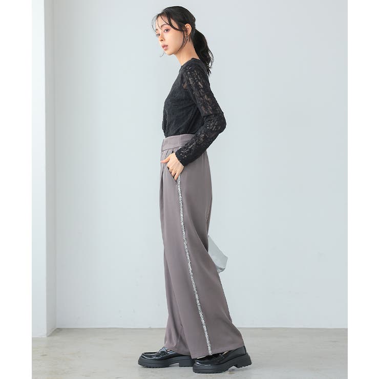 サイドラインでスタイルアップ。フリンジラインパンツ パンツ ラインパンツ | HAPPY急便 by VERITA.JP | 詳細画像7 