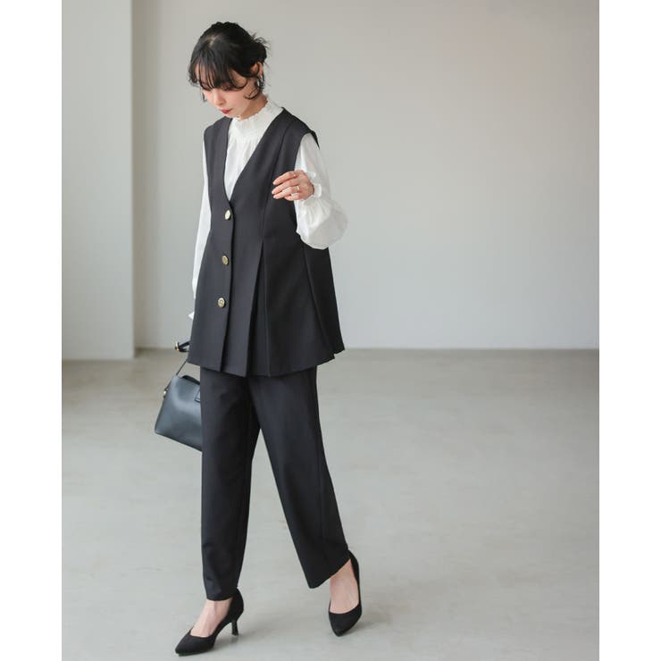 すぐに使えるハレの日2点セット。ゴールドボタンベスト＆コクーンパンツセットアップ… | HAPPY急便 by VERITA.JP | 詳細画像13 