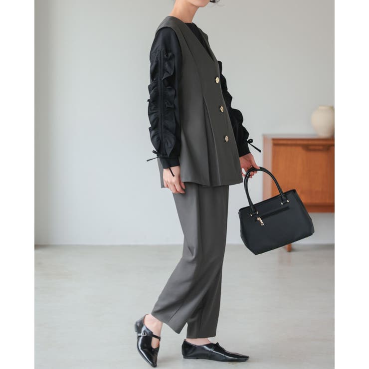 すぐに使えるハレの日2点セット。ゴールドボタンベスト＆コクーンパンツセットアップ… | HAPPY急便 by VERITA.JP | 詳細画像24 