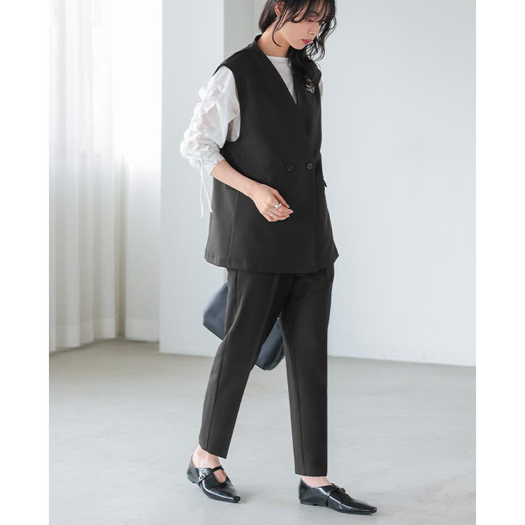 すぐに使える2点セット。ダブルボタンベスト&テーパードパンツセットアップ セット… | HAPPY急便 by VERITA.JP | 詳細画像10 