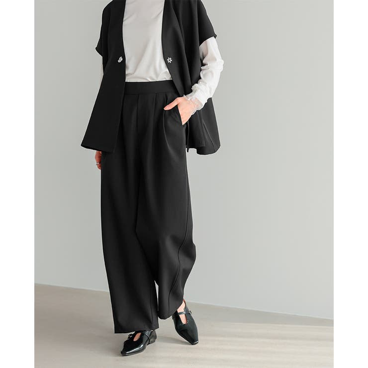 すぐに使えるハレの日セットアップ。ワンボタンジレ バレルレッグパンツセットアップ… | HAPPY急便 by VERITA.JP | 詳細画像14 