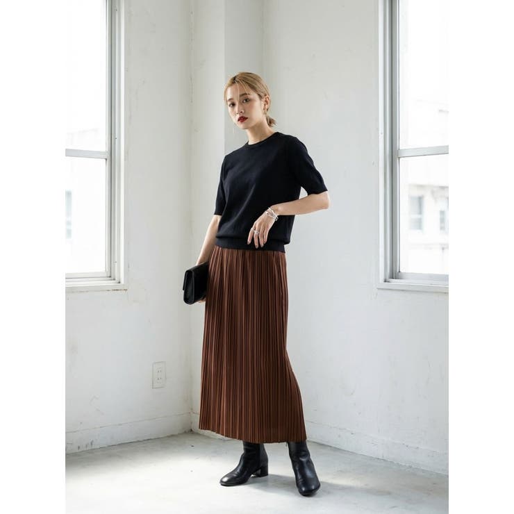 お好みの長さにセルフカット。ランダムプリーツナロースカート ロングスカート プリ… | HAPPY急便 by VERITA.JP | 詳細画像6 