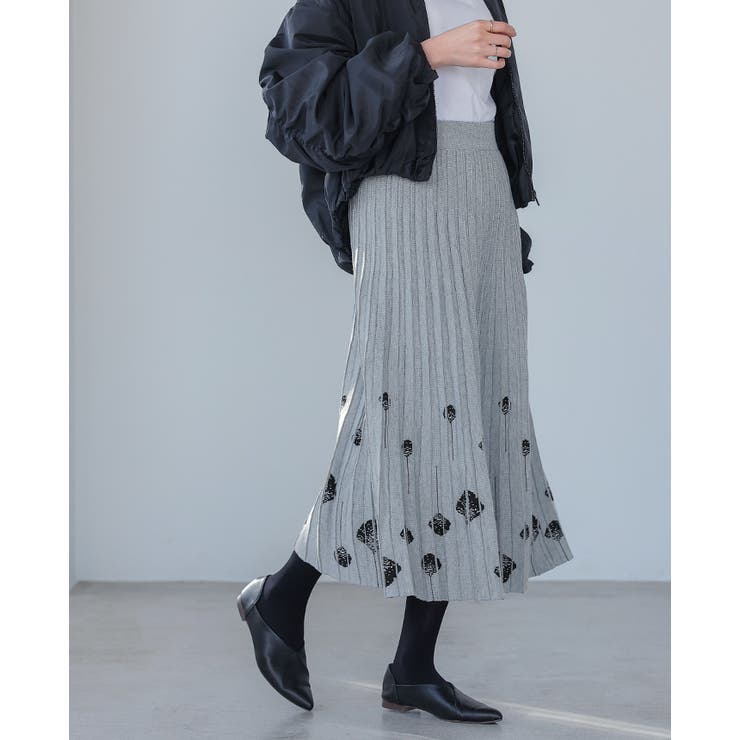 足元に花が咲く予感。ニットプリーツスカート スカート プリーツ | HAPPY急便 by VERITA.JP | 詳細画像10 