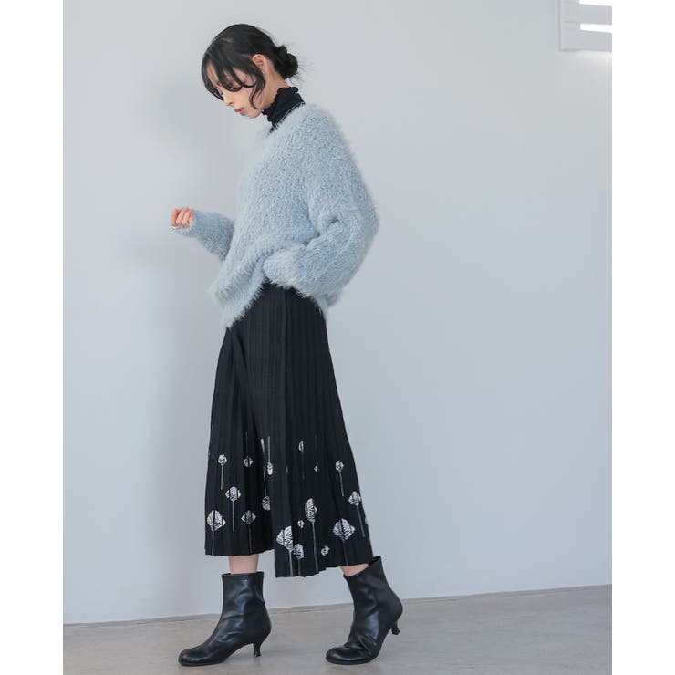 足元に花が咲く予感。ニットプリーツスカート スカート プリーツ | HAPPY急便 by VERITA.JP | 詳細画像13 