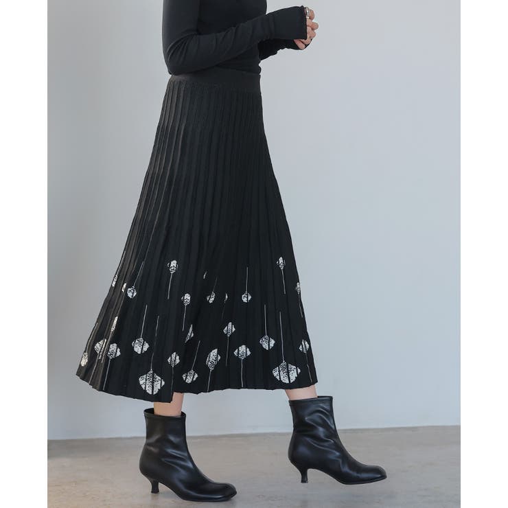 足元に花が咲く予感。ニットプリーツスカート スカート プリーツ | HAPPY急便 by VERITA.JP | 詳細画像16 