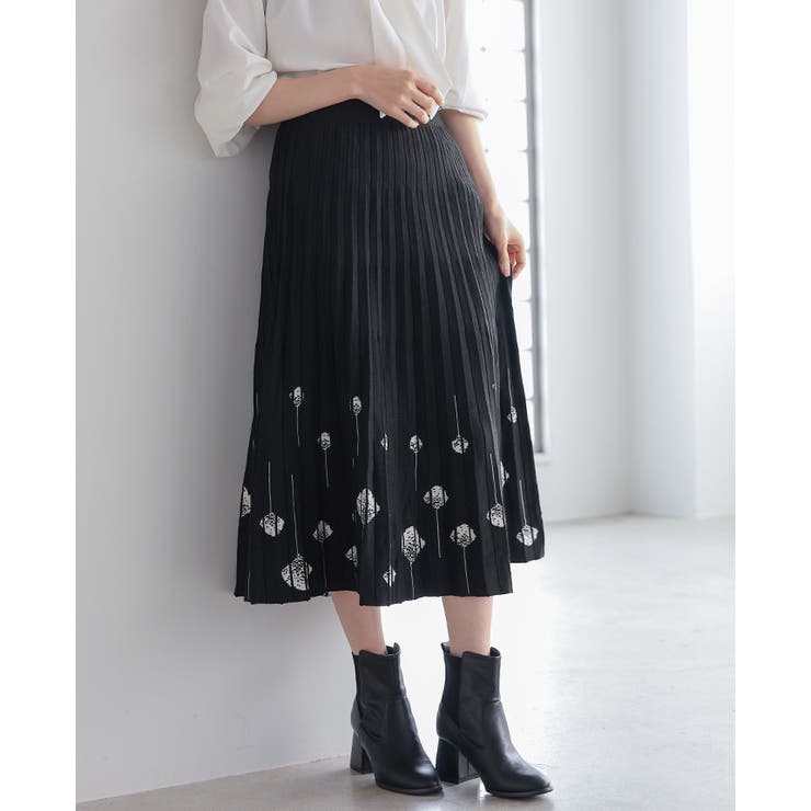 足元に花が咲く予感。ニットプリーツスカート スカート プリーツ | HAPPY急便 by VERITA.JP | 詳細画像18 