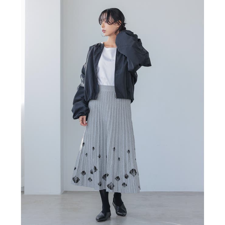 足元に花が咲く予感。ニットプリーツスカート スカート プリーツ | HAPPY急便 by VERITA.JP | 詳細画像9 