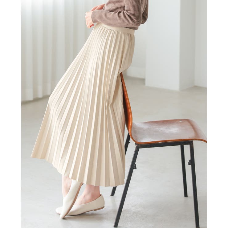 動くたびに揺れる美シルエット。マシュマロスエードアコーディオンプリーツスカート … | HAPPY急便 by VERITA.JP | 詳細画像6 