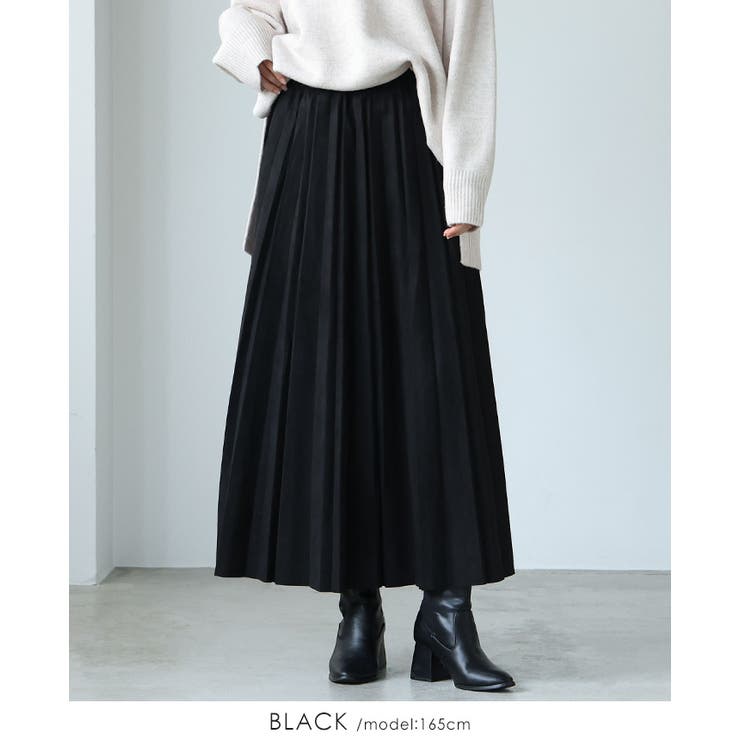 動くたびに揺れる美シルエット。マシュマロスエードランダムプリーツスカート スカー… | HAPPY急便 by VERITA.JP | 詳細画像12 