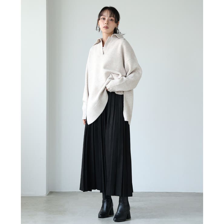 動くたびに揺れる美シルエット。マシュマロスエードランダムプリーツスカート スカー… | HAPPY急便 by VERITA.JP | 詳細画像13 