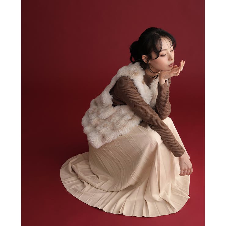 動くたびに揺れる美シルエット。マシュマロスエードランダムプリーツスカート スカー… | HAPPY急便 by VERITA.JP | 詳細画像8 