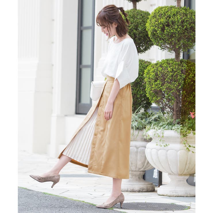オシャレ上級者プリーツ。ツイル×プリーツ切替えスカート スカート プリーツスカート | HAPPY急便 by VERITA.JP | 詳細画像19