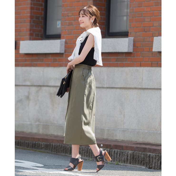 オシャレ上級者プリーツ。ツイル×プリーツ切替えスカート スカート プリーツスカート | HAPPY急便 by VERITA.JP | 詳細画像23