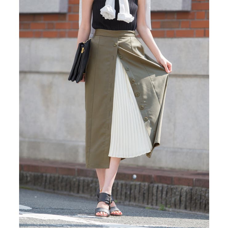 オシャレ上級者プリーツ。ツイル×プリーツ切替えスカート スカート プリーツスカート | HAPPY急便 by VERITA.JP | 詳細画像24