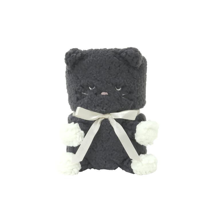 【クロネコ】496-0126 | この可愛さと肌触り、誰もが虜になる。モコモコくるくるアニマルひざ掛け。 ひざ掛け | HAPPY急便 by VERITA.JP