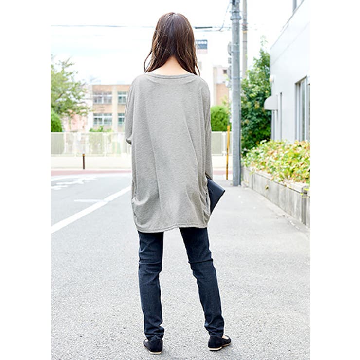 存在感のあるプリントで、個性が輝く！ボタンドット柄 長袖ドルマンTシャツ トップス | HAPPY急便 by VERITA.JP | 詳細画像10 